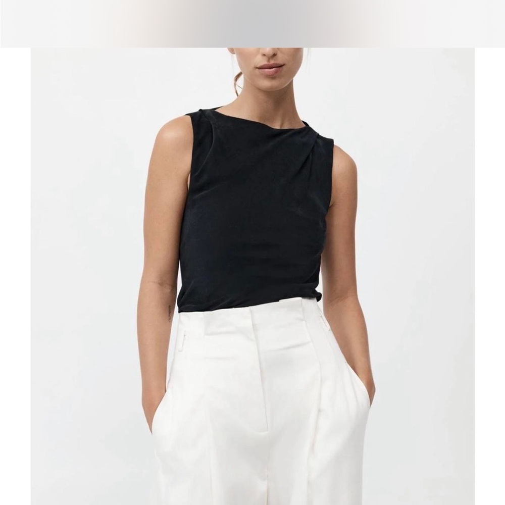 St Agni draped cowl top